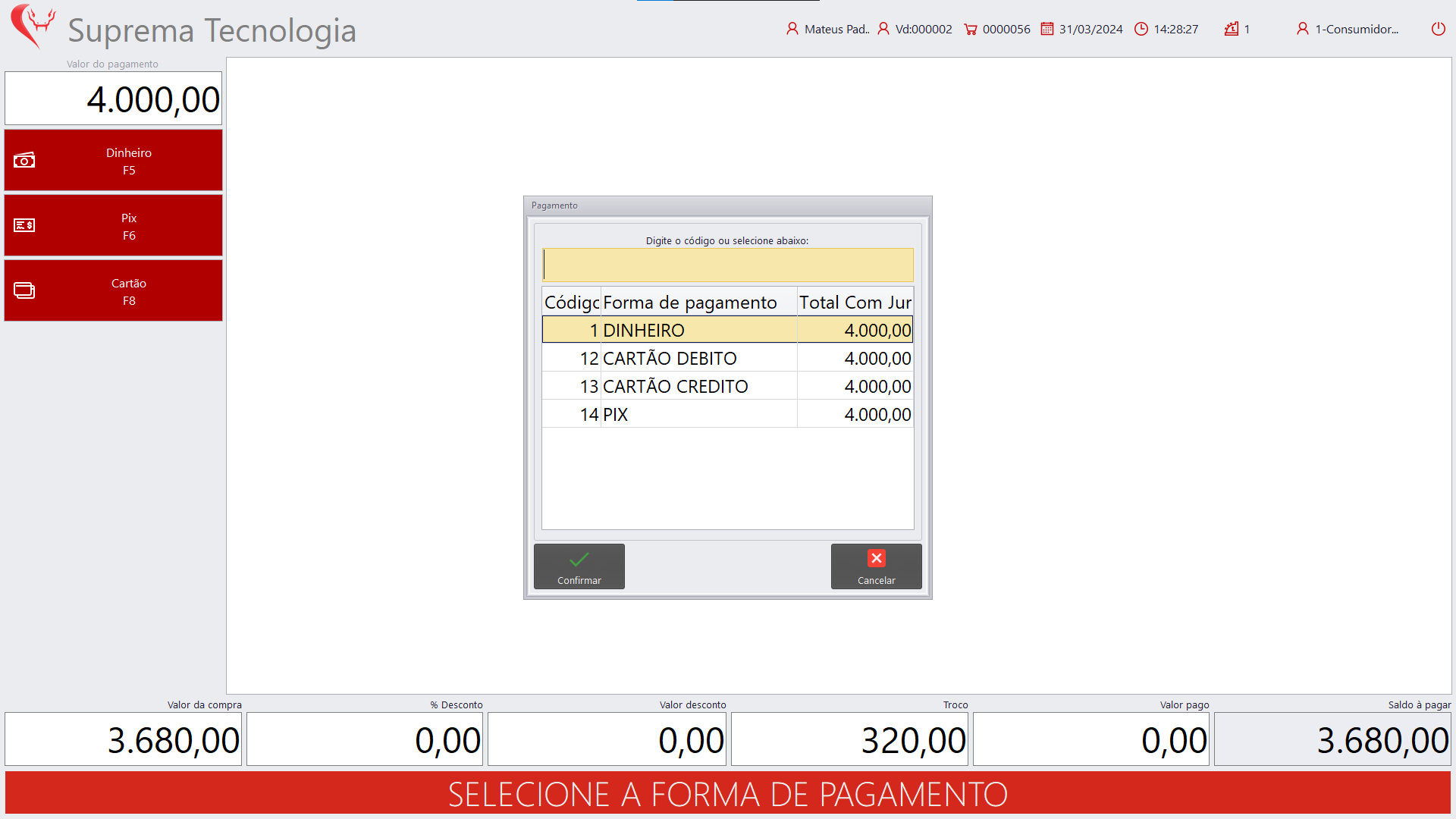 Fechamento de Compra PDV2